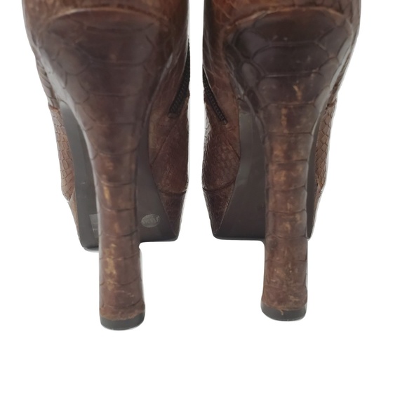 Jessica Simpson Fram Brown Snake Skin Boots - Picture 6 of 8